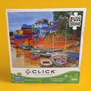 MEGA CLICK 500 Piece Family Fun Size Puzzle "Varansi View" Ages 10+ 26.75"x18"